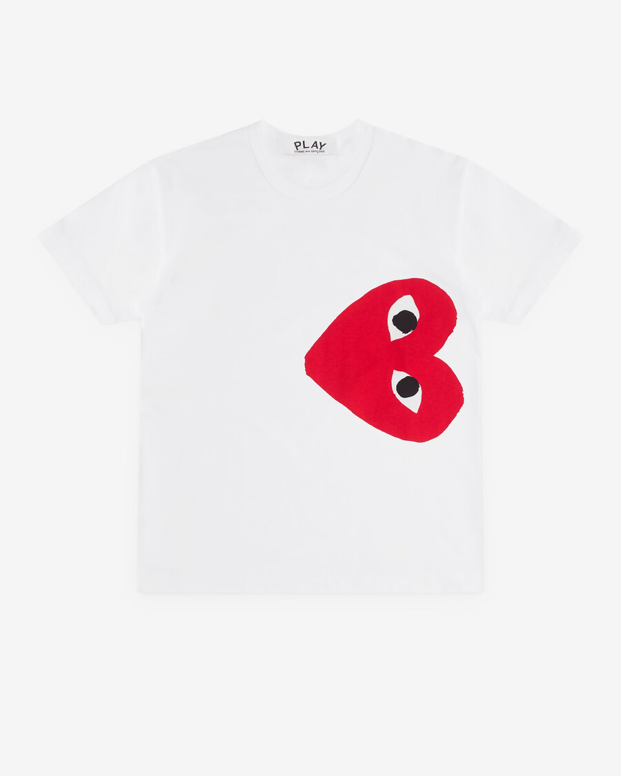 camiseta side heart blanca